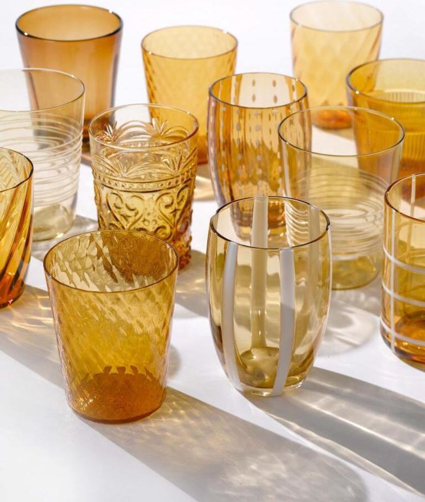 Zafferano Melting Pot Set mit 6 einfarbigen Gläsern - Produktbild 