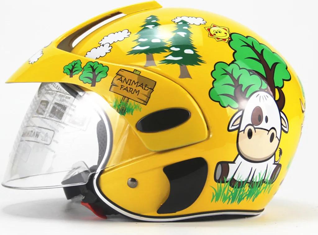 Primo Casco Moto Bambino Giallo Polpaccio: Sicurezza per Piccoli Eroi