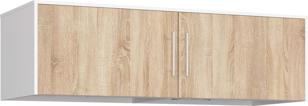 Akord Aufsatz Für Kleiderschrank Weiß/Sonoma-Eiche 150X60X45 Cm