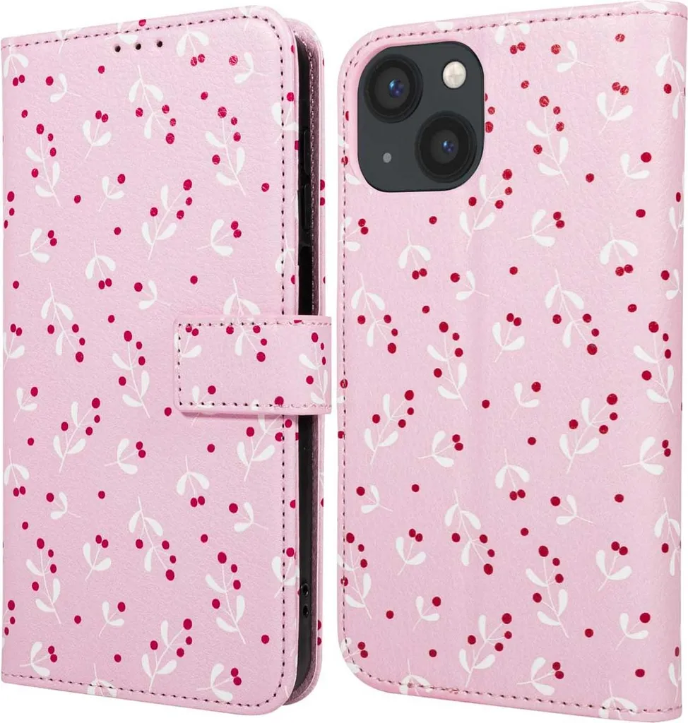 Custodia pieghevole imoshion Design per iPhone 15 - Blush Berries