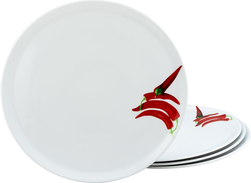 CreaTable, 23433, Kräuter Weiss, Pizzateller 4-tlg, Produktbild 