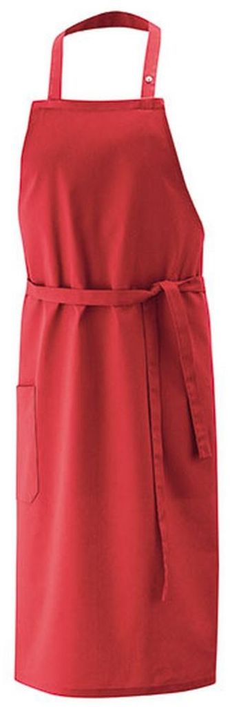 Exner - Latzschürze, Unifarben LT3844 (Einheitsgröße) (Rot)