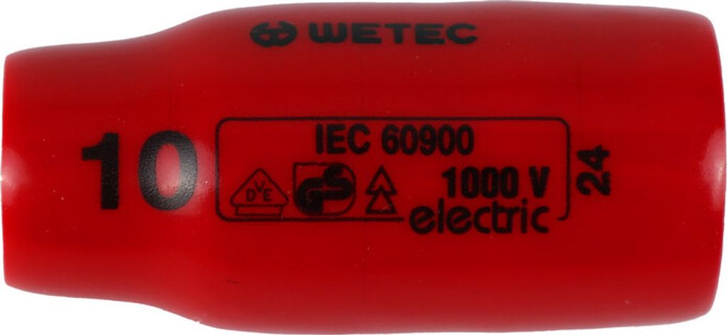 WETEC Sechskant-Steckschlüssel-Einsatz, 1/2", 10 mm, 1000 V/VDE/GS (Nuss)