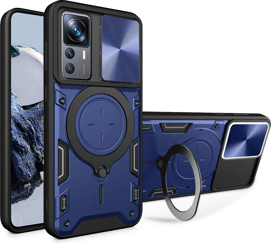 Custodia Doppio Strato Xiaomi 12T / 12T Pro Blu Protezione Totale