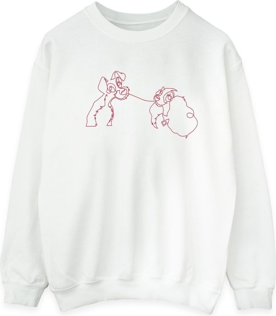 Disney - "Lady And The Tramp" Sweatshirt für Herren BI16986 (M) (Weiß)
