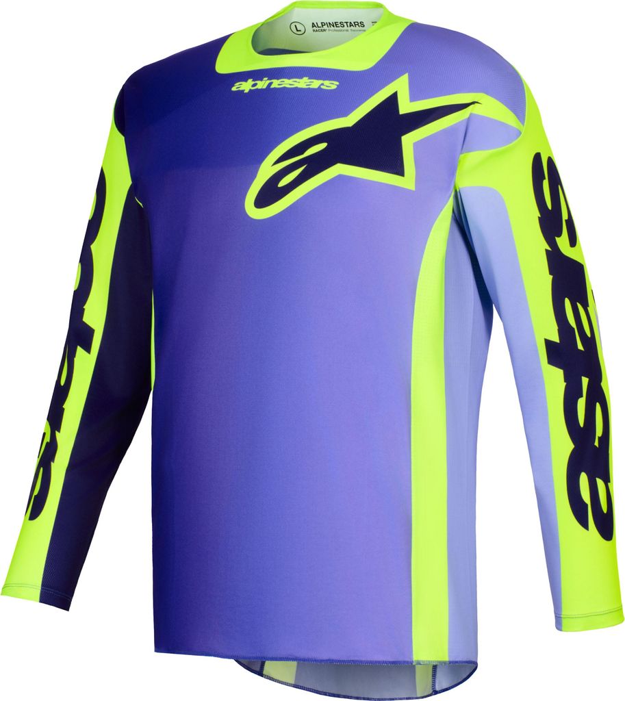 Alpinestars Racer Portl Motocross Jersey, lila/gelb, M