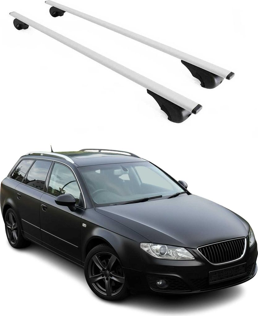 Dachträger Grundtäger für Seat Exeo 2008-2013 75kg Metall Silber 2 tlg