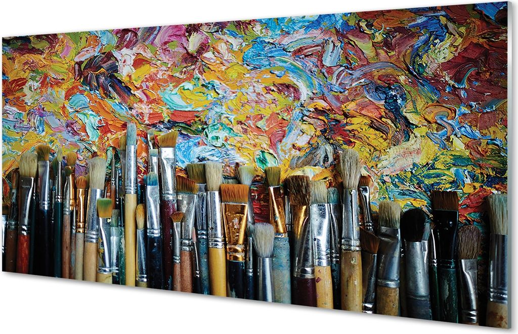 Glasbilder 120x60 Wandkunst Bürsten mazy