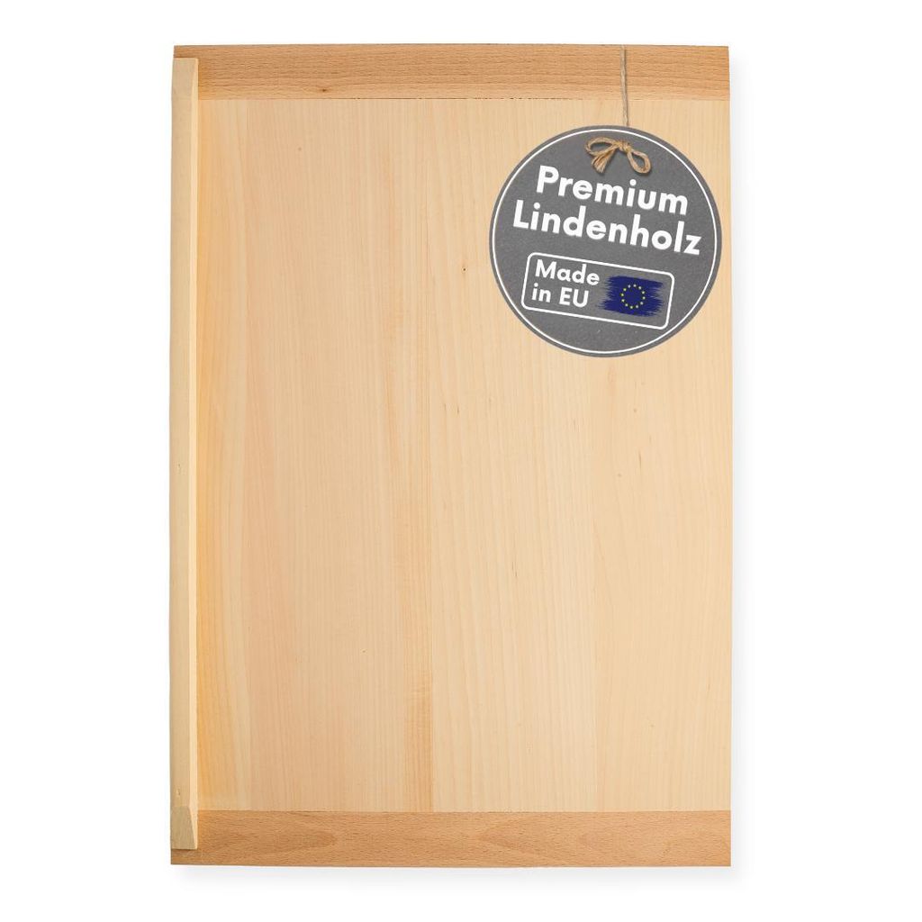 TOPANBIETER 999 Backbrett Linde 60x40 cm Nudelbrett Schneidebrett