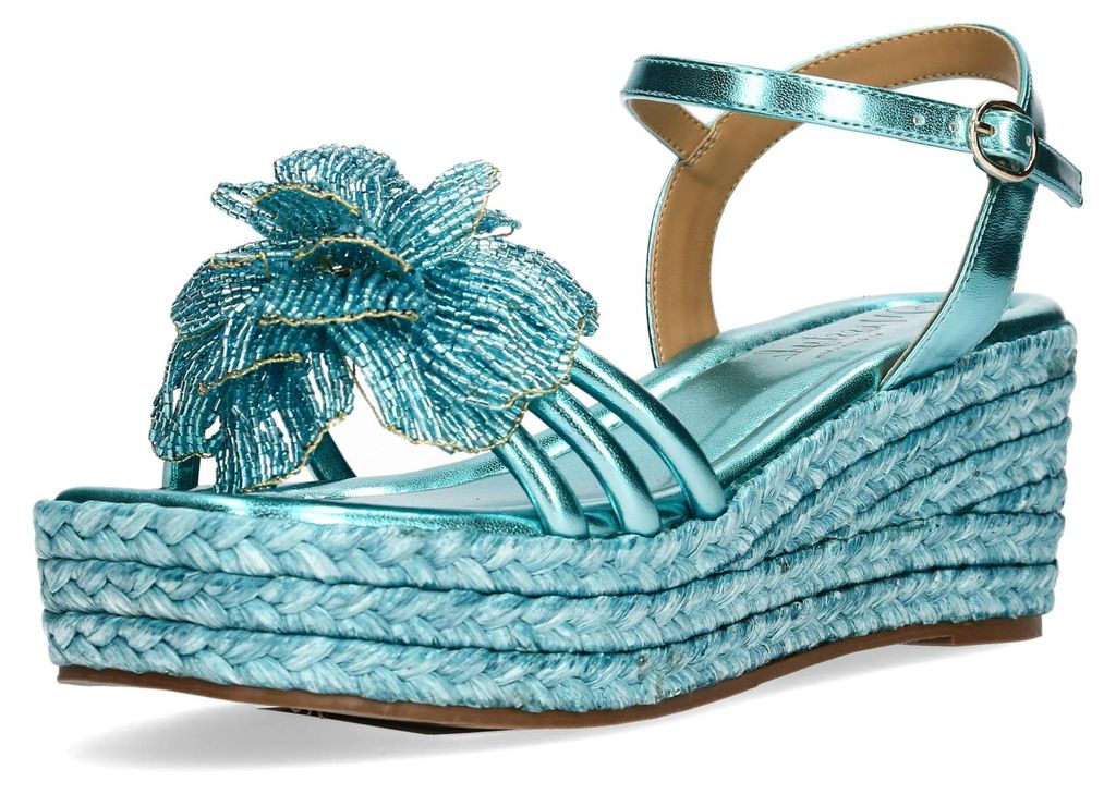 Laura Vita Misstyl by Damen Sandalette Glanz Perlenblüte Produktbild 