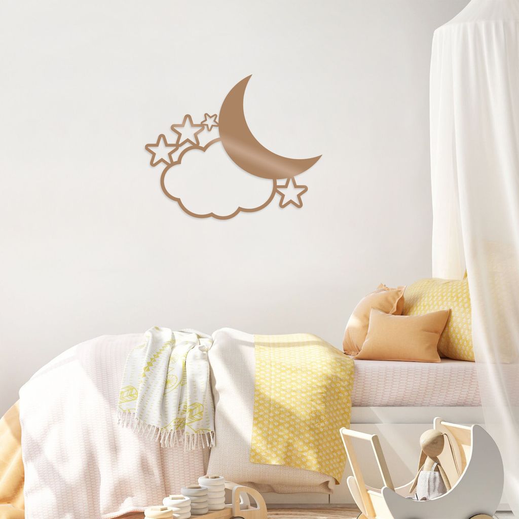 Wallity, Night- TNL1489, Kupfer, Sonstige Wohndekorationen, 50 x 41 cm, 100% Metall (Dicke: 1