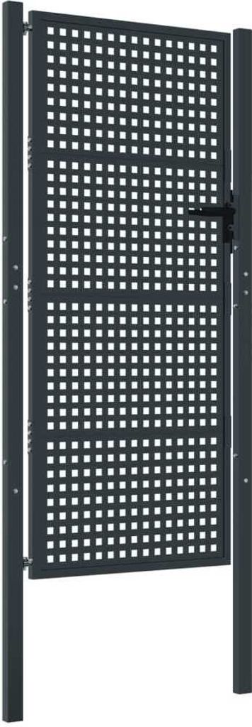 Gartentor Anthrazit 100x175 cm Stahl