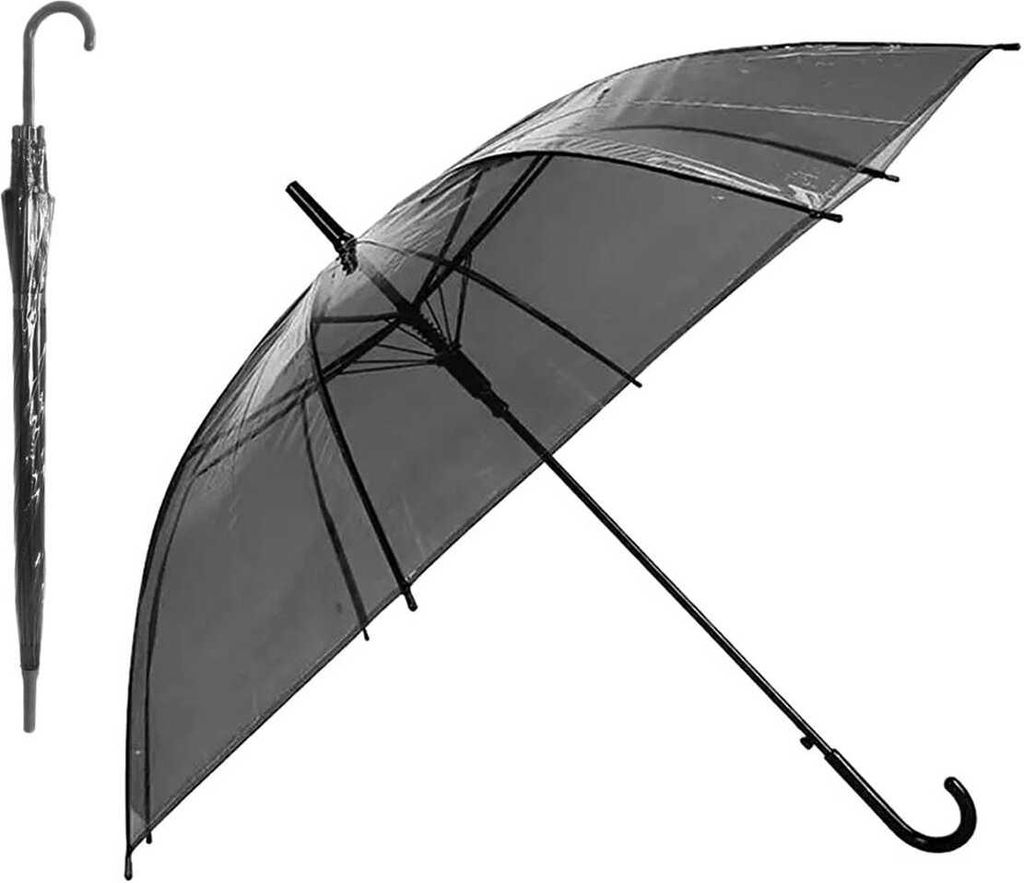 Apt Regenschirm Transparent Schwarz
