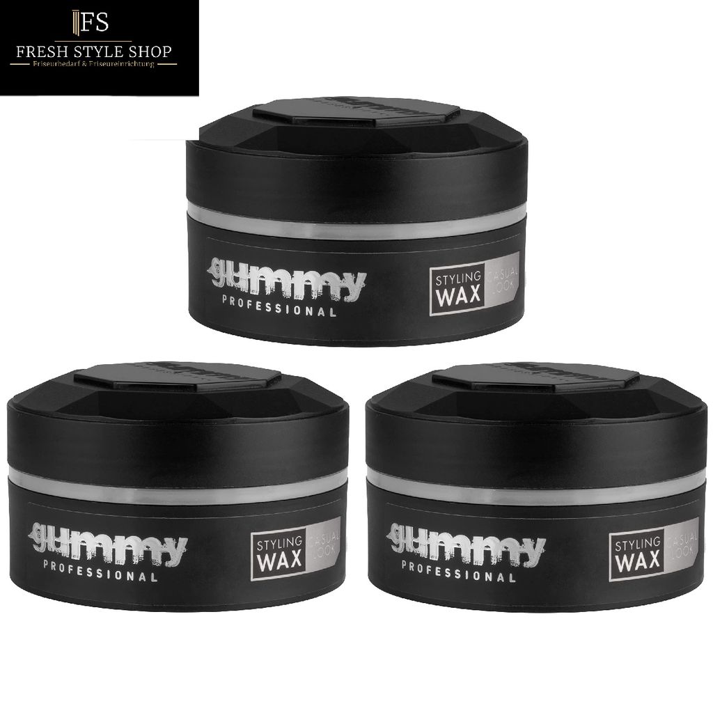 3x FONEX Gummy Styling Wax Casual Look 150 ML Produktbild 