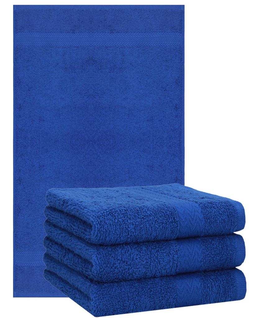Betz 4 Stück Handtücher 50x100 cm PREMIUM 100% Baumwolle Farbe: royalblau