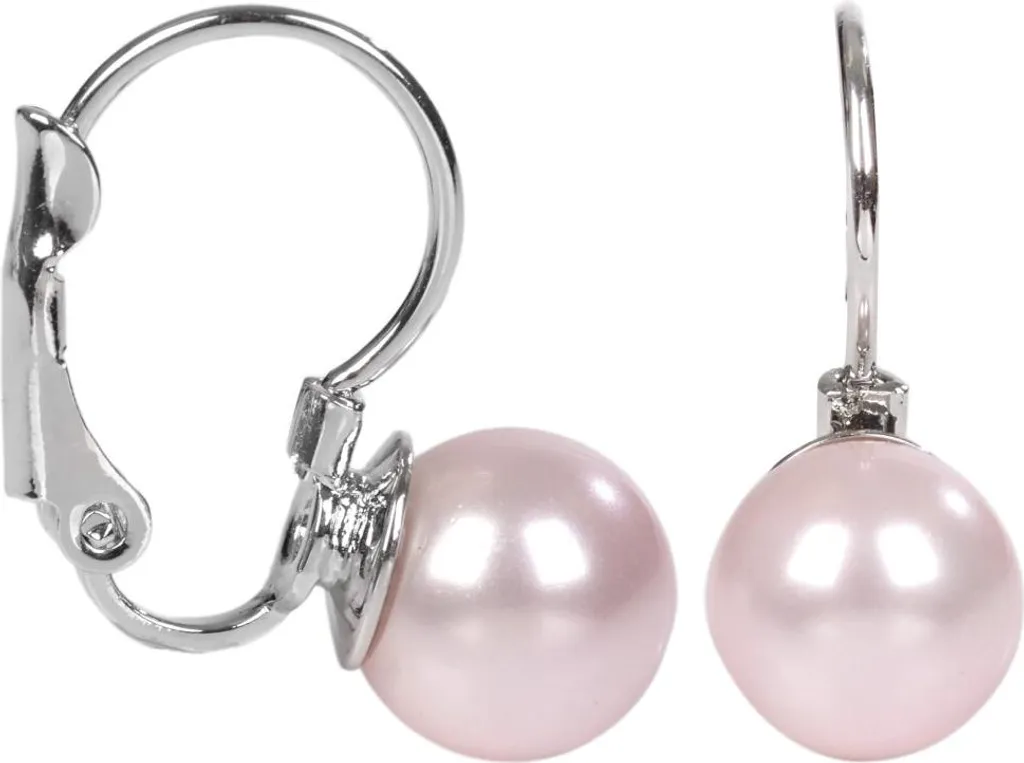 Boucles d'oreilles pendantes Rosaline serties de perles véritables