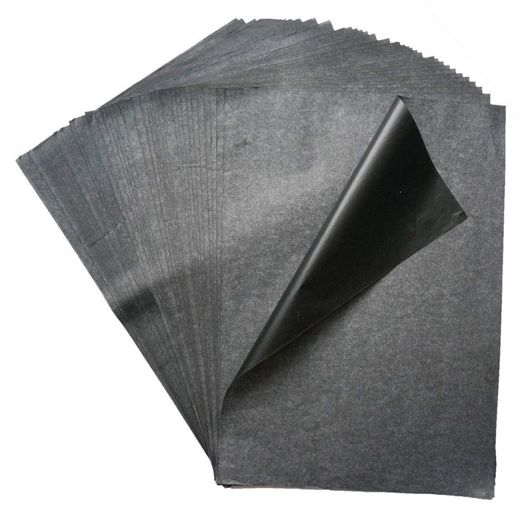 100 Blatt transparentes, wiederverwendbares, radierbares und lichtbeständiges Kohlepapier für Kopierer, einseitig bedruckt, A4, Graphit-Transferp...