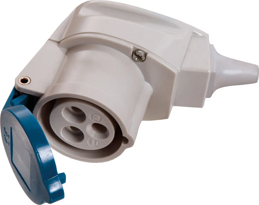 AS Schwabe 60475 Raccord Coudé CEE 16A 230V - Fiche Coupée Camping