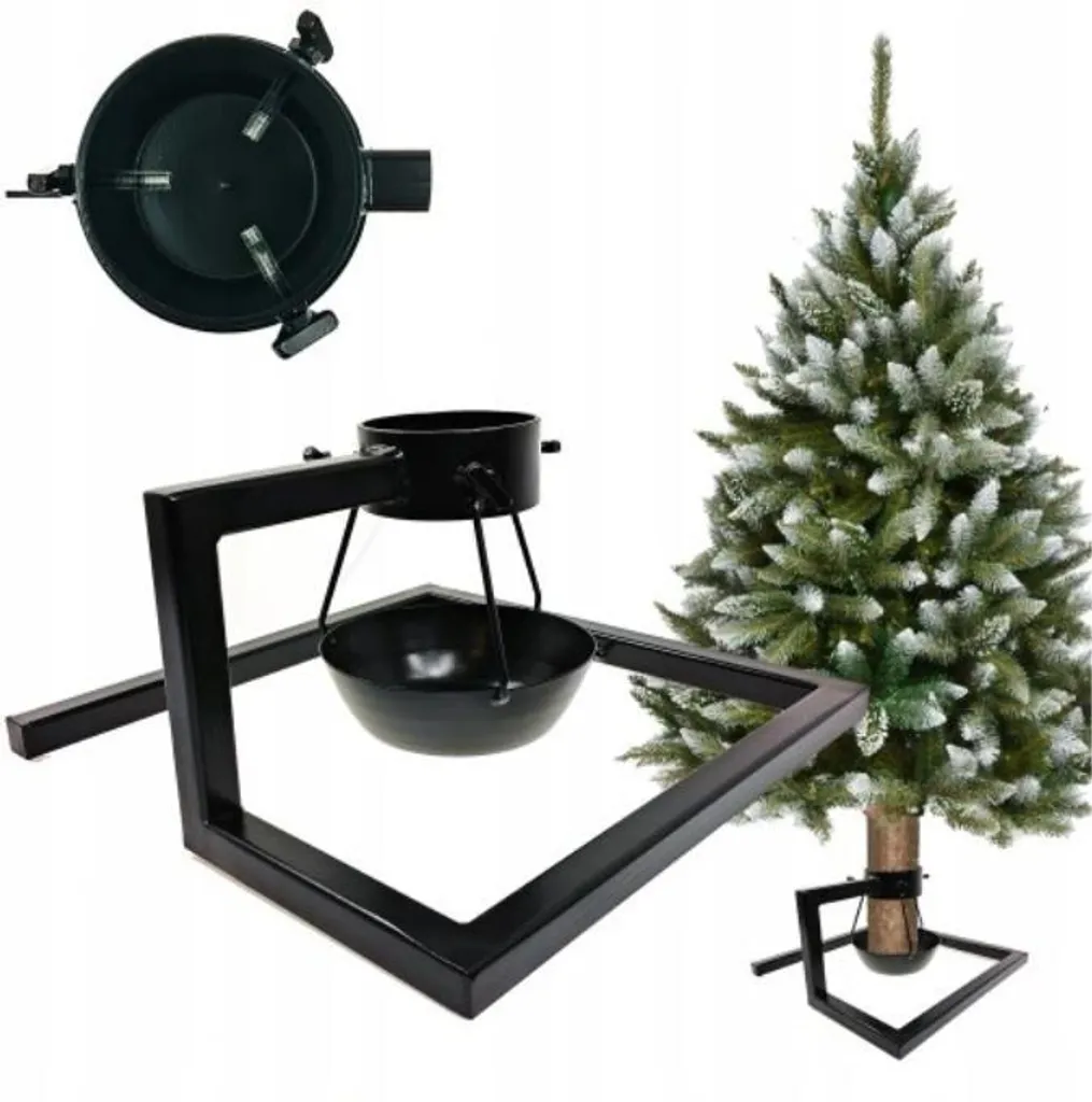 Socle pour grand sapin de Noël en acier Loft 40x40 - Stabilité maximale