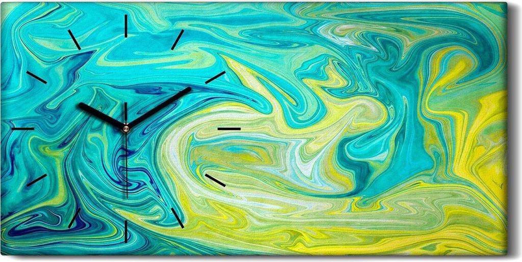 Wandbild Leinwand Bilder Wanduhr Geräuschlos 60x30 Malerei Produktbild 