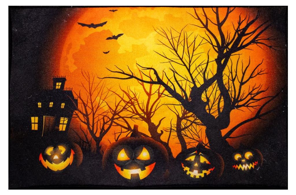 Jack o Lantern Halloween Kürbis Fußmatte 40 x 60 cm Produktbild 