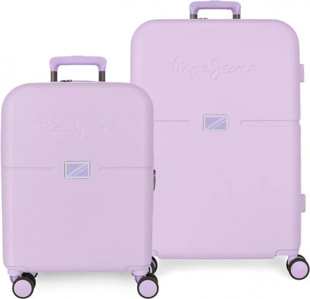 Lot de valises voyage avion et cabine Pepe Jeans Accent Lila ABS Luxe