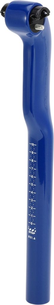 Universaler Fahrradsattelstš¹tzen-Fahrradsattelstš¹tze 31,6x350mm 25¡ã H?henverstellbarer Carbonfaser Blau 1 Stk