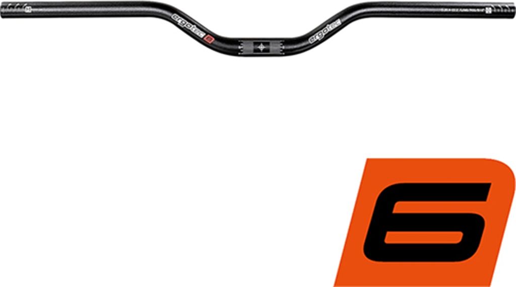 Ergotec Bügel RISER BAR 50/ 25,4, 12°, Ø = 25,4mm, Aluminium, schwarz, SL 6
