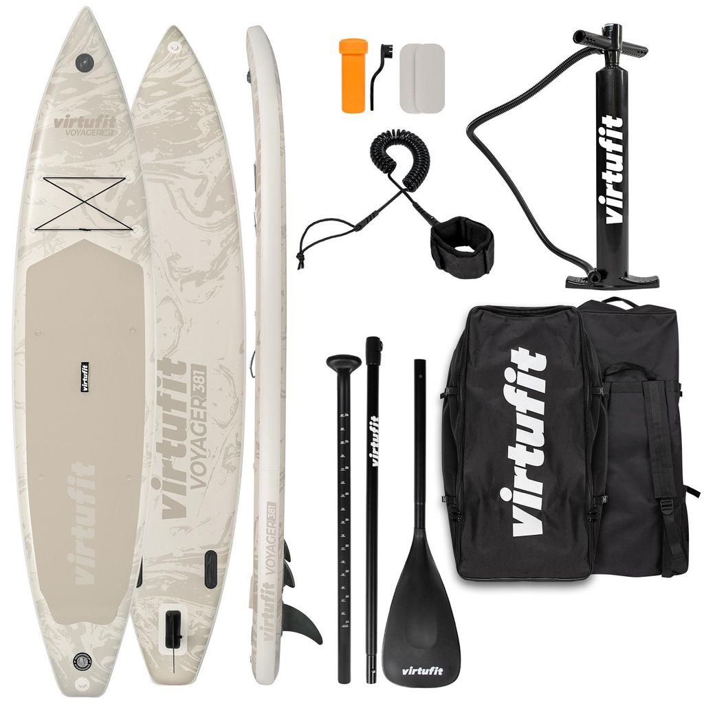 VirtuFit Voyager 381 SUP-Board Beige mit Zubehör Produktbild 