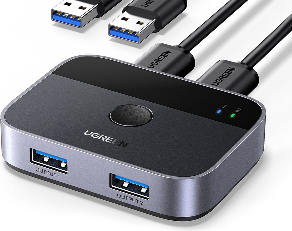 Adapter Ugreen CM757 2w1 2x USB-A 3.0 (wejście) / 2x USB-A Obrázok produktu 