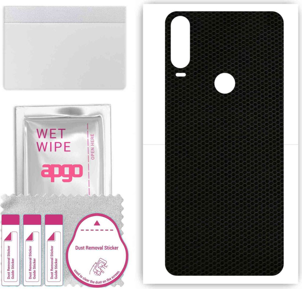 apgo Rückseite Schutzfolie, Skin, kompatibel mit Alcatel 3L (2020), Hinten Displayschutzfolie aus Vinylfolie, kratzfest, einfache Montage - Matrix