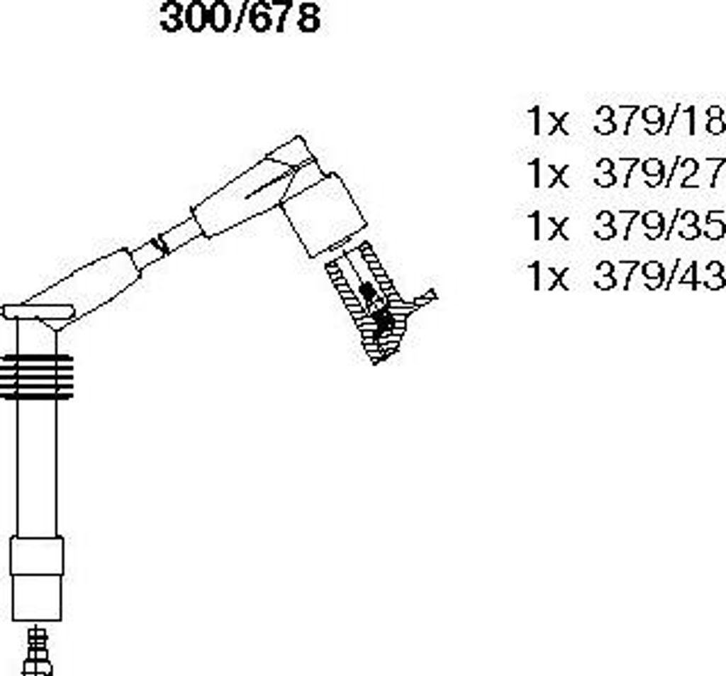 BREMI 300/678 Zündkabelsatz OE 90510851 kompatibel mit Vectra, Corsa B, Combo, Astra F