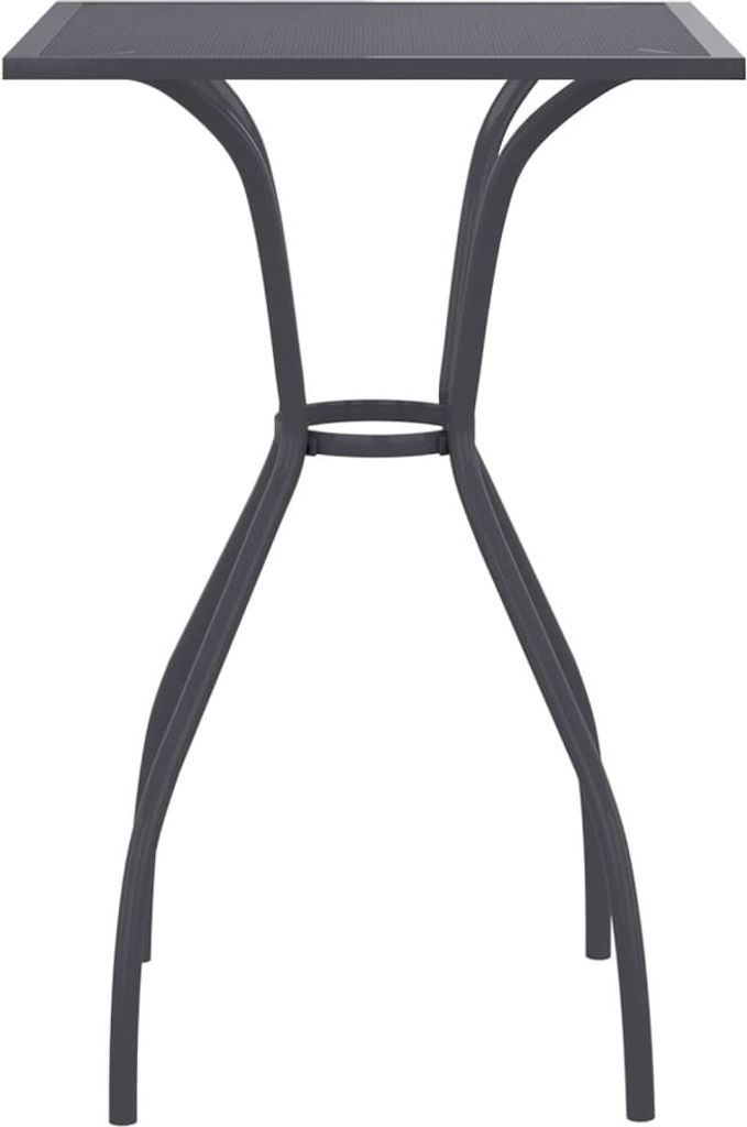 vidaXL Záhradný stôl antracit 50x50x72 cm Oceľová mriežka Obrázok produktu 2