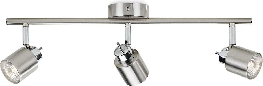Philips Essentials Meranti Decken-/Wandspot, 3x, Strahler Oberflächenbeleuchtung, GU10, 3 Glühbirne(n), LED, 220-240 V, Chrom