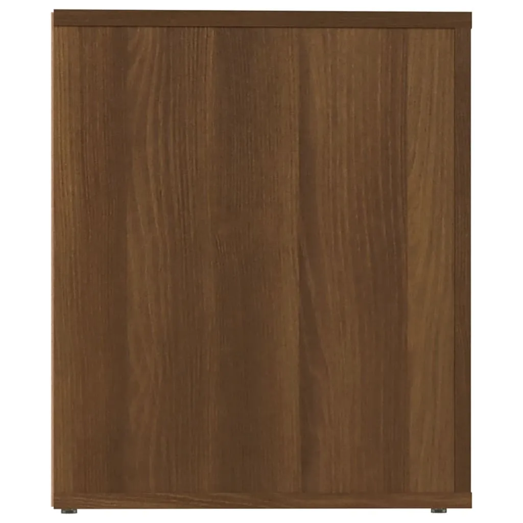 Table de nuit aspect chêne marron rustique et robuste pour chambre