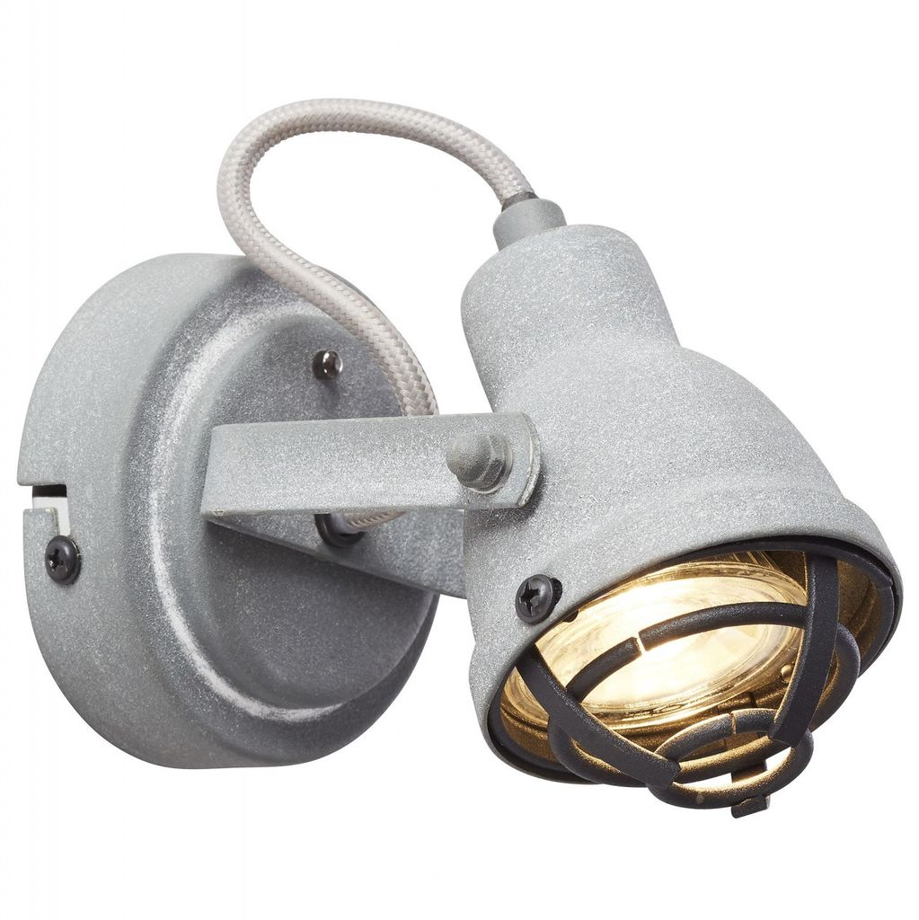 Brilliant LED Wandleuchte Bente Grau 5W GU10 380lm Warmweiß Produktbild 