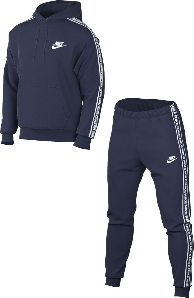 NIKE Herren Club Fleece Tracksuit, MIDNIGHT NAVY/WHITE, M Produktbild 