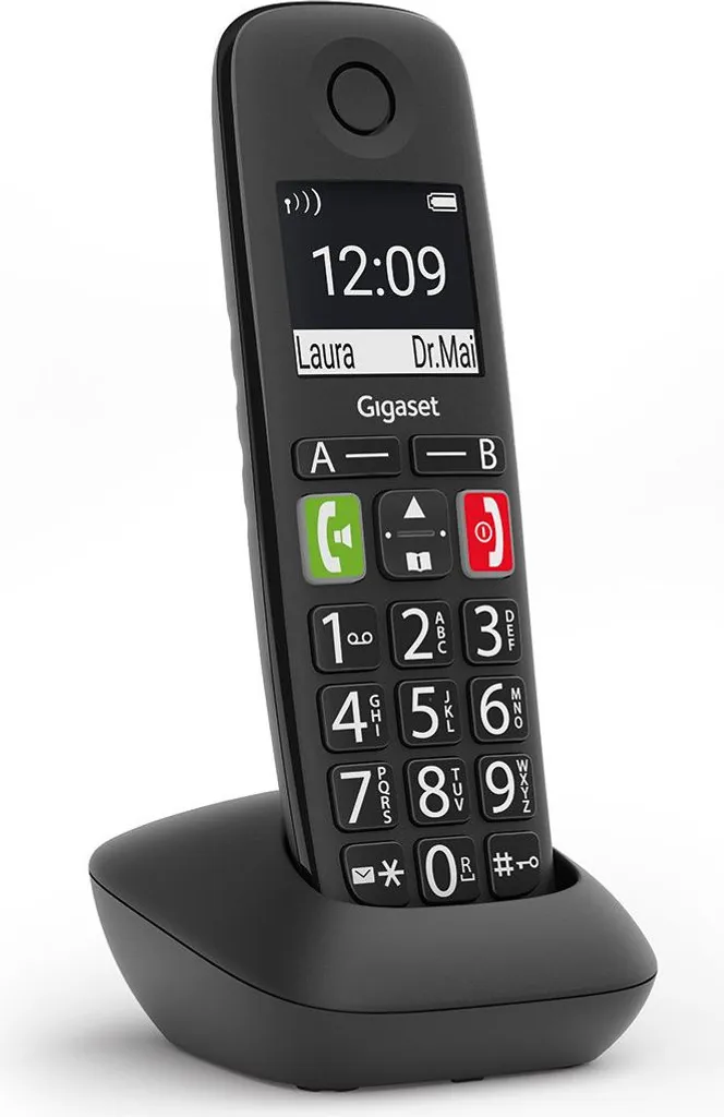 Gigaset E290 Telefono Cordless Analogico Identificatore di Chiamata Nero - 2