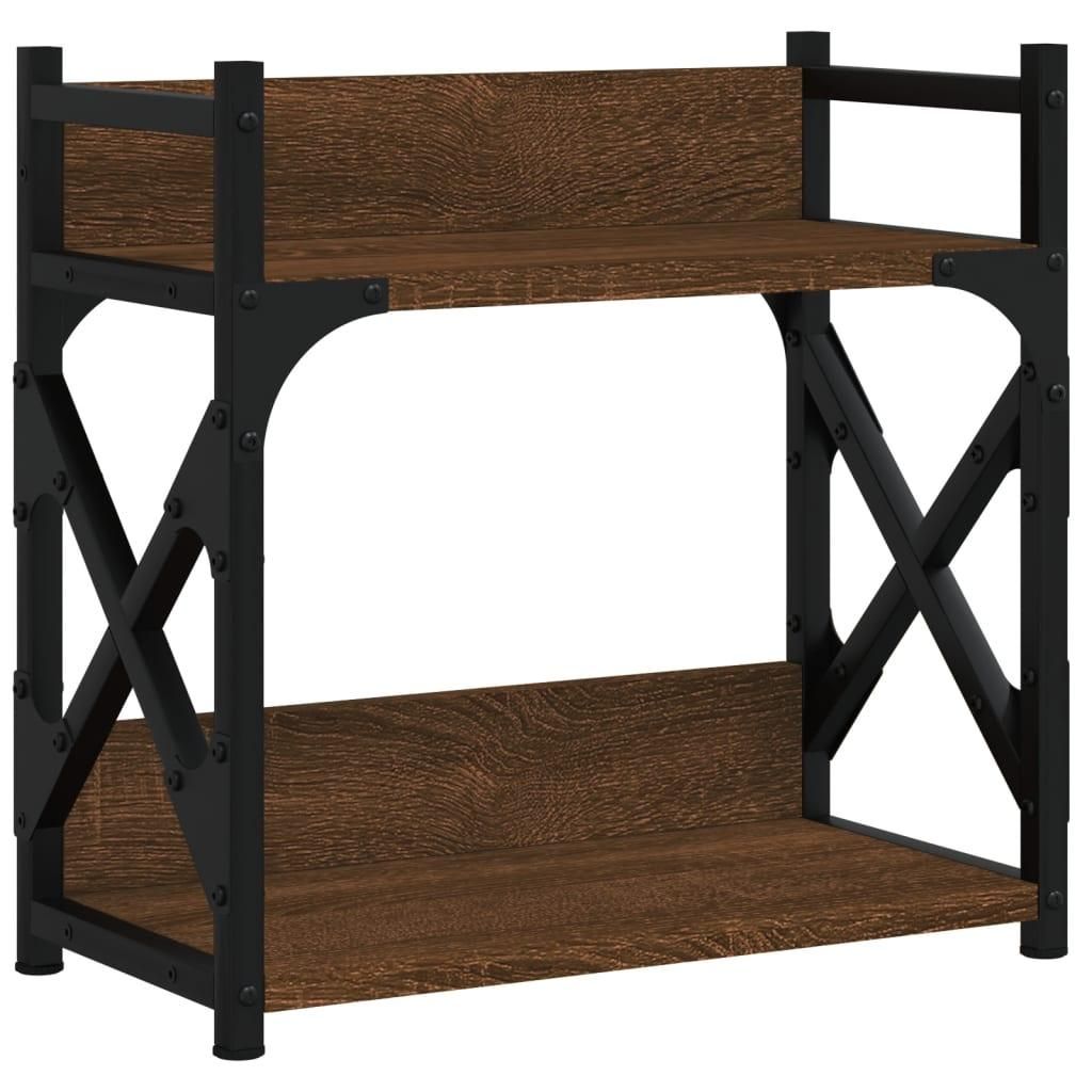 vidaXL Druckerständer 2 Ablagen Braun Eichen-Optik 40x20x40 cm