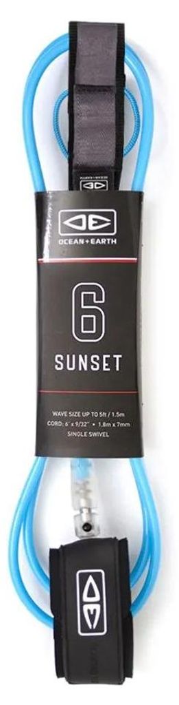 Ocean & Earth Sunset Moulded Surfleash 7 Mm Blau 6 ́0 ́ ́ Blau 6 ́0 ́ ́