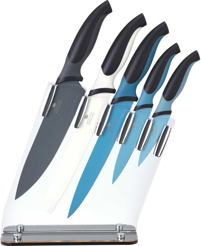 Excellent Housewear Messerset aus rostfreiem Stahl mehrfarbig 35cm x 26,5cm x 9cm