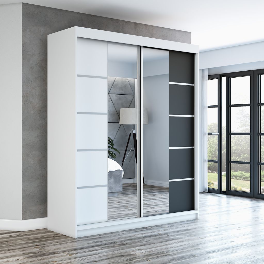 Schuifdeurenkast, 2 deuren, model ERA, 180 cm (met Productafbeelding 