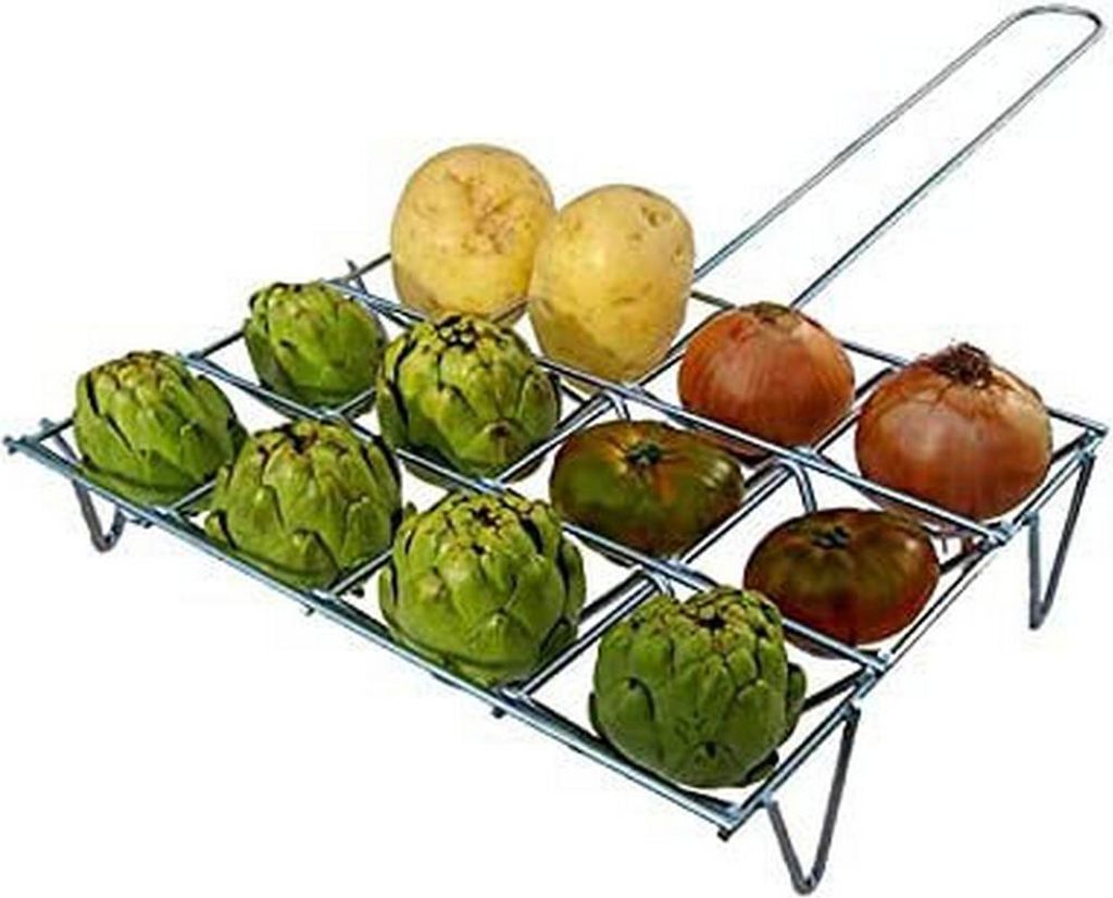 Edm Gemüsegrill Zum Grillen 6 Schlitze Silber Silber One Size