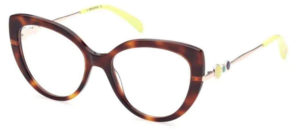 Lunettes Emilio Pucci EP5190 en acétate écaille avec détails dorés 52