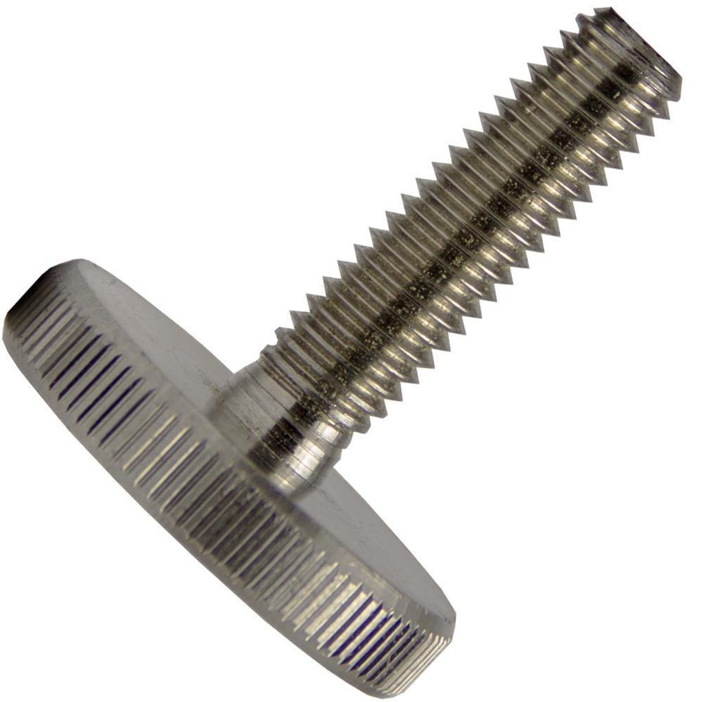 AG-BOX Rändelschrauben M4x25 niedr. Form DIN 653 Edelstahl A2, 10 Stück