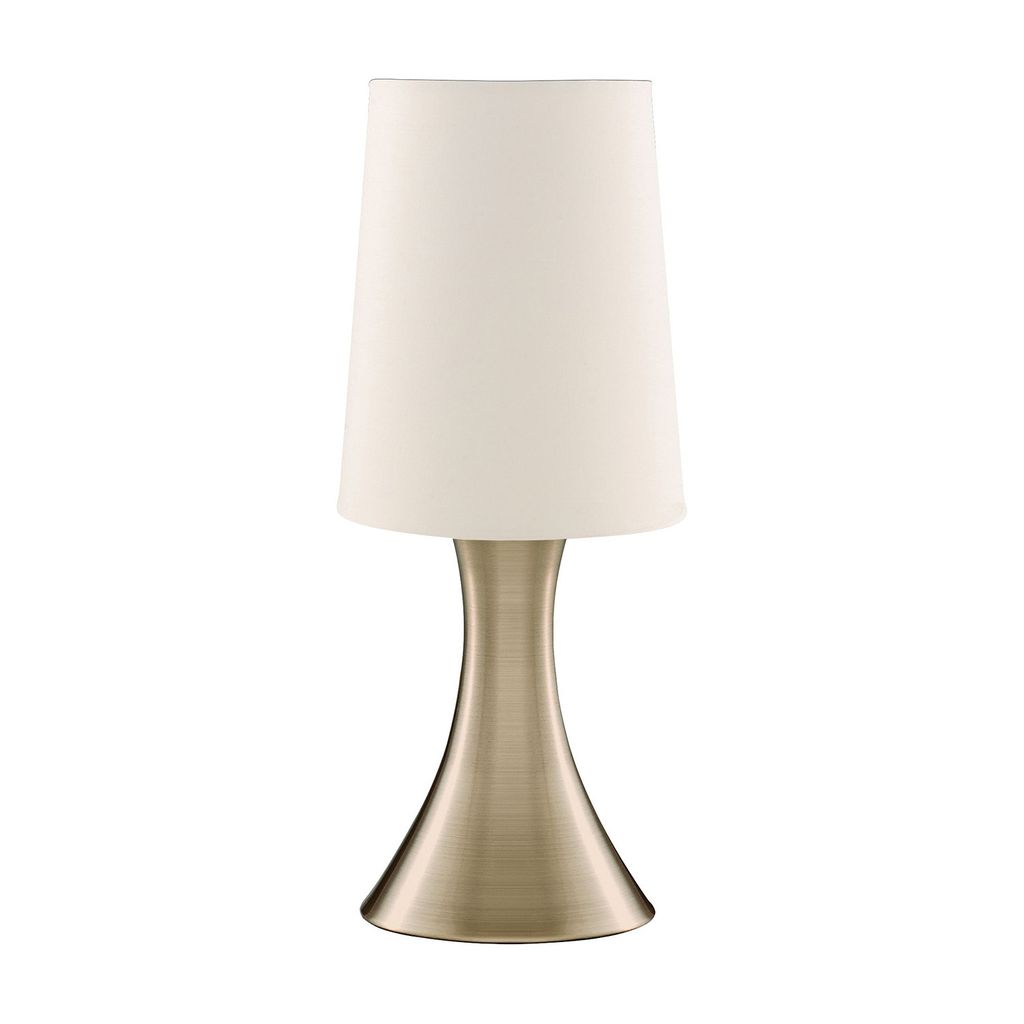 Dotyková stolná lampa, textilné tienidlo, stmievateľná, H Obrázok produktu 