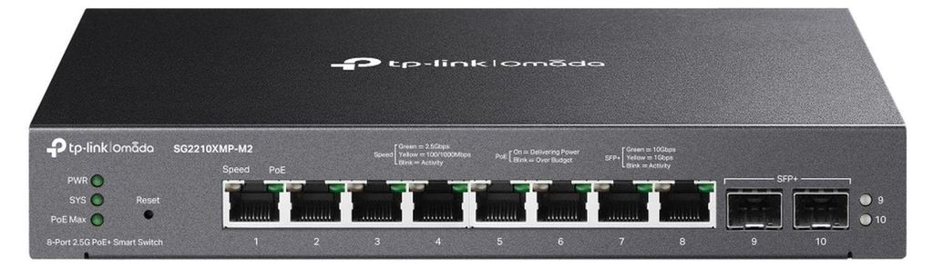 TP-Link Omada SG2210XMP-M2, Řízený, L2/L2+, 2.5G Ethernet Obrázek produktu 
