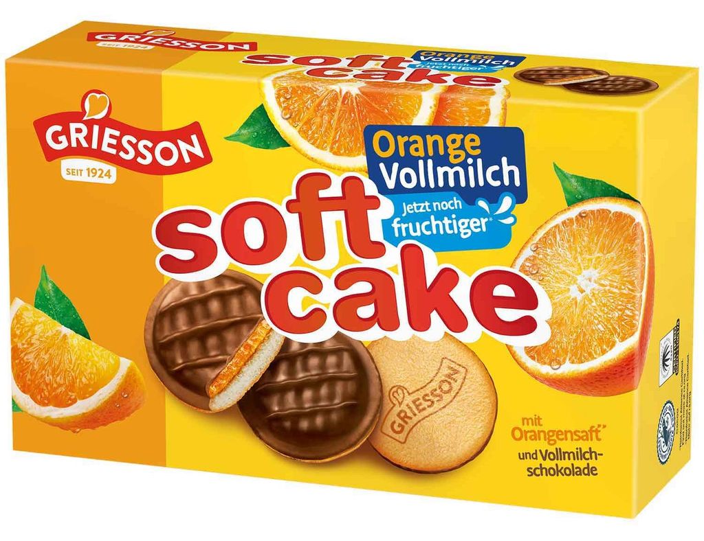 Griesson Soft Cake Orange Vollmilch 2x150g Produktbild 