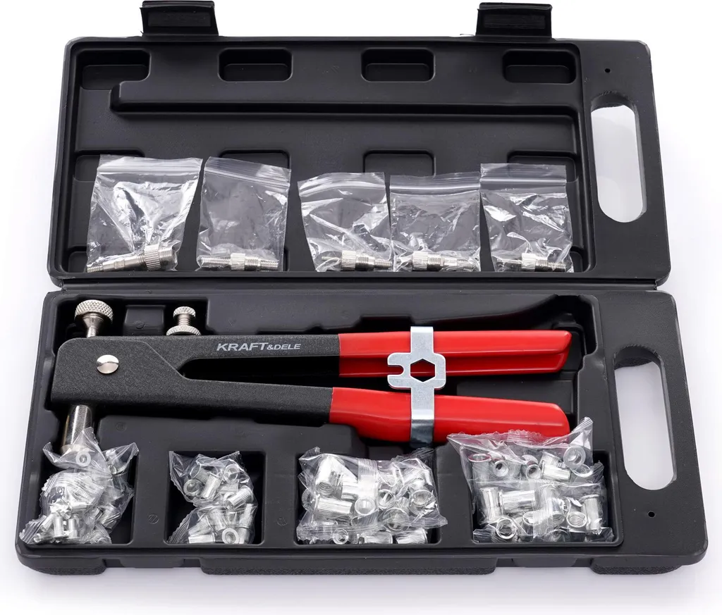 Kraft & Dele KD10555 Pince à Riveter Manuelle M3-M8 avec 106 Pièces