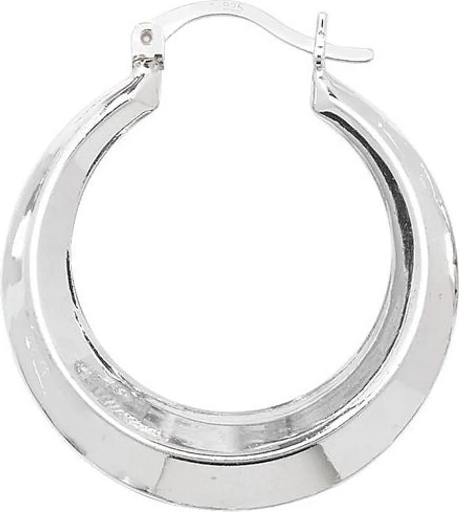 Boucles d'Oreilles Argent 925 de Haute Qualité - Créoles 31mm Femme